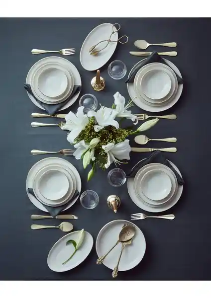 English Home Torino Bone Porselen 27 Parça Yemek Takımı Modern ve Şık Tasarımıyla Öne Çıkar