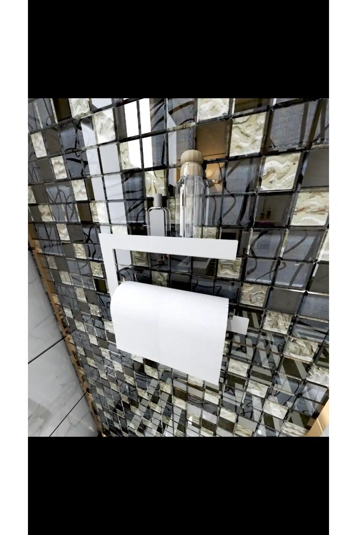 ENSAR PROFİL Rulo Kağıt Havluluk ve Peçetelik Modern ve Dayanıklı Banyo Mutfak Aksesuarı