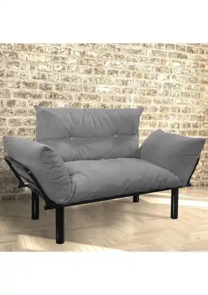 Evdemo Ada Gri İkili Kanepe Modern Tasarım ve Dayanıklılık Özellikleriyle