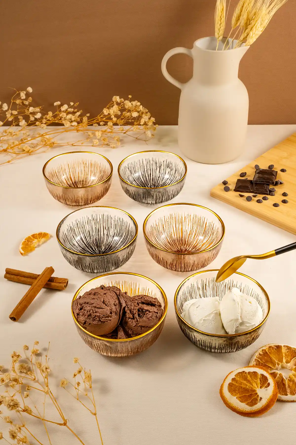 Fecra Mystic 6'lı Kase Seti Modern Tasarım ve Zarif Detaylarla Sofralara Şıklık Katar