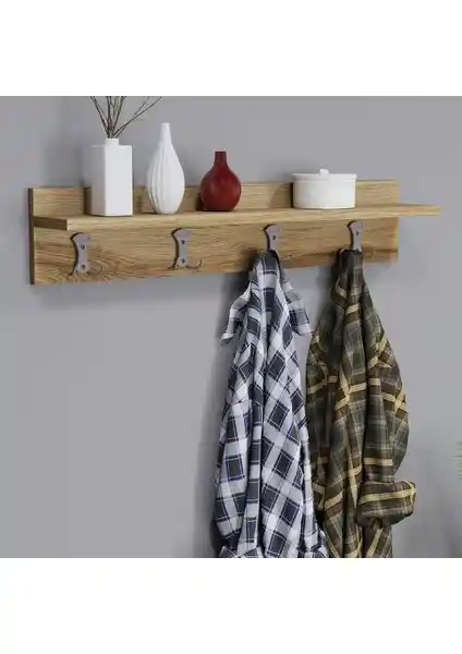 Ferniso Mobilya 80 cm Duvar Askılığı Çam: Modern ve Dayanıklı Depolama Çözümü