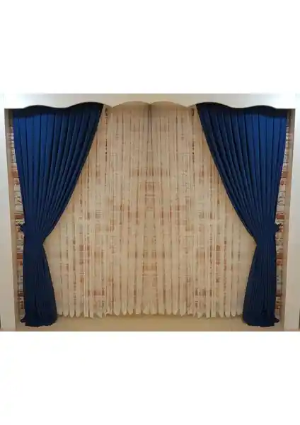 Figen Perde Koyu Mavi Kadife Perde: Şık ve Dayanıklı İç Mekan Perde Seçeneği