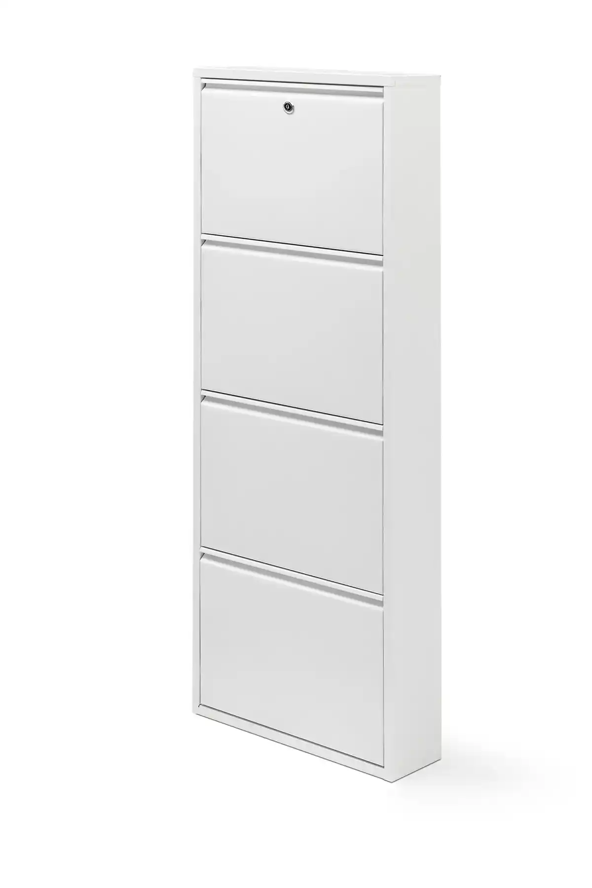 Formood Kilitli 4'lü Metal Ayakkabılık Beyaz Modern ve Şık Tasarım