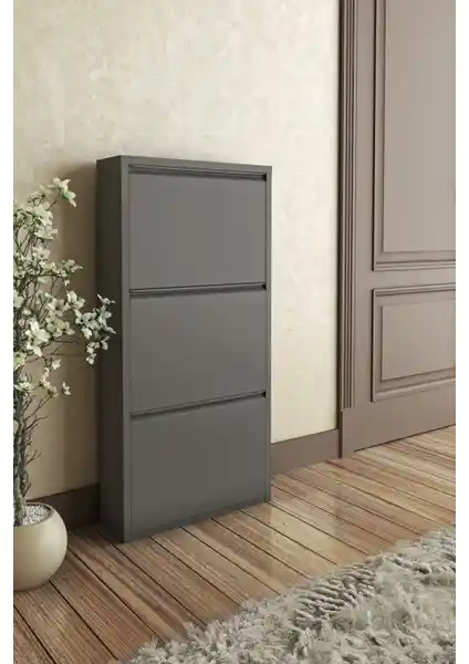 Gada Grup 3'lü Metal Ayakkabılık: Modern ve Dayanıklı Giriş Depolama Çözümü