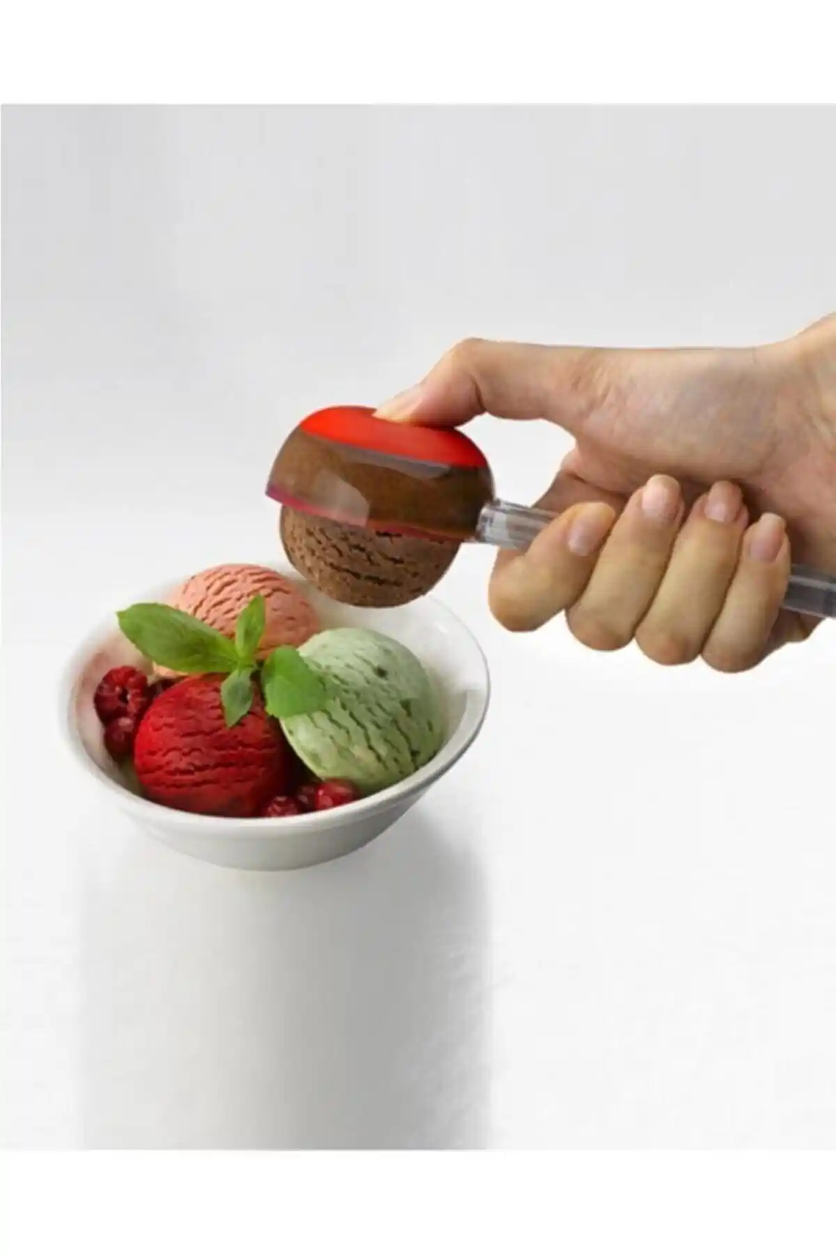 Genel Markalar Yapışmaz Silikon Dondurma Kaşığı Basparmak Turkuaz - Pratik ve Dayanıklı Mutfak Gereci