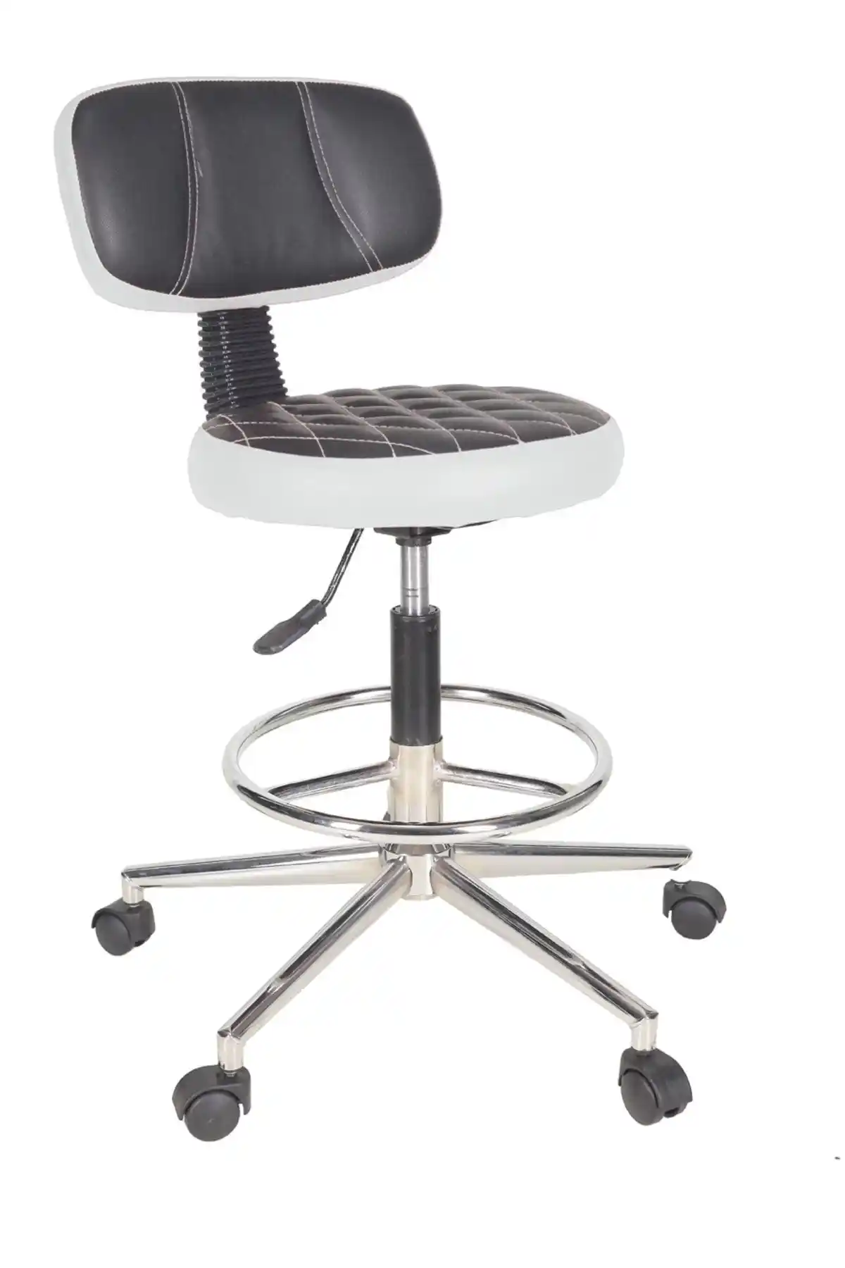 Gizmo Ofis Döner Tekerlekli Ayarlanabilir Sandalye Beyaz Modern Tasarım ve Dayanıklılık