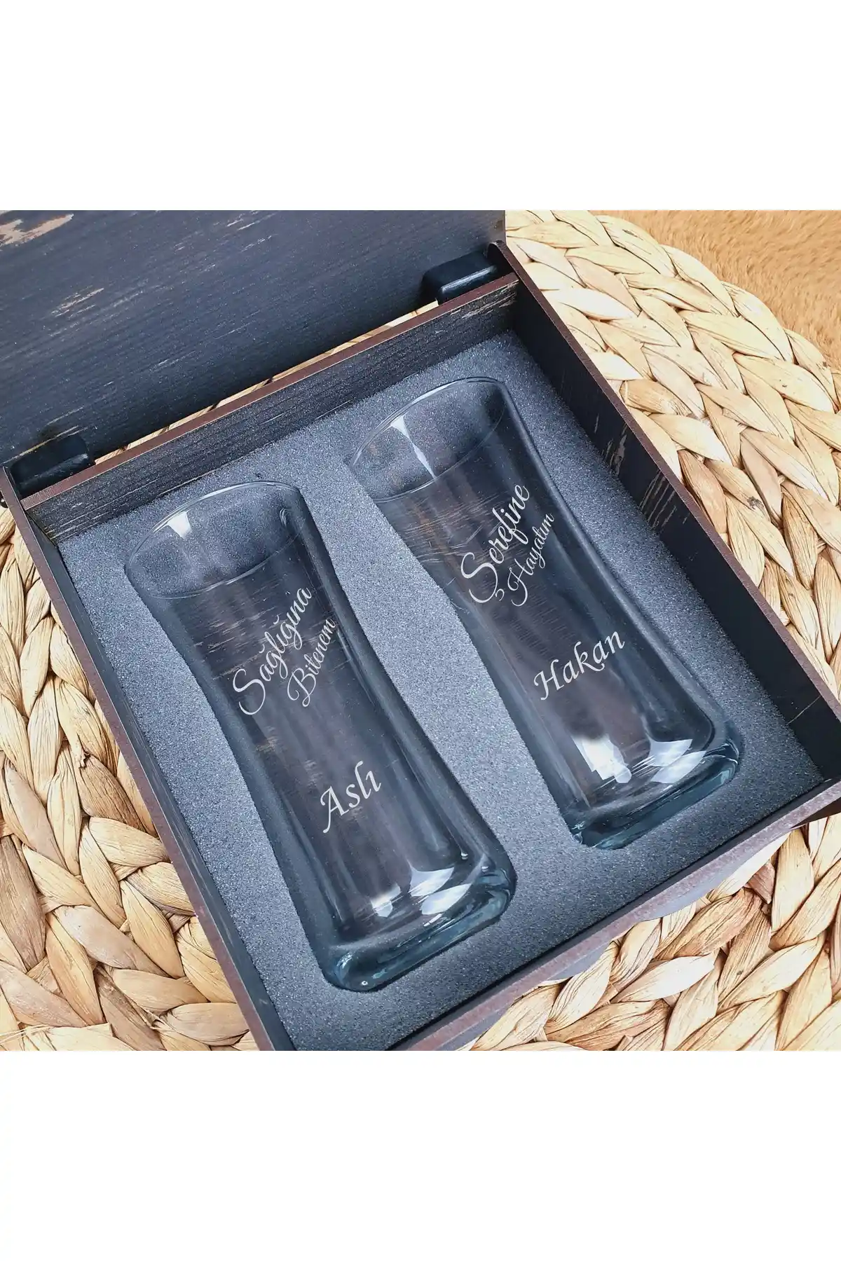 Hediyekralı 2'li Rakı Bardağı Hediye Seti Modern ve Şık Tasarım, Mikrodalga Güvenli Ürün