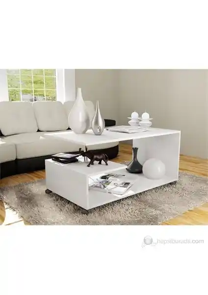 Hepsi Home Karanfil Orta Sehpa Beyaz Modern Tasarım ve Dayanıklılık Özellikleri