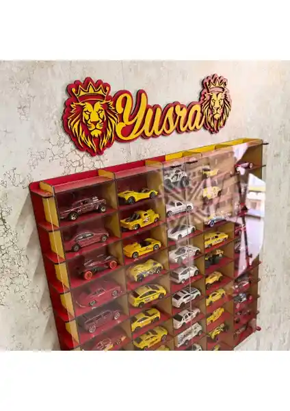 Hotwheels ve Matchbox Koleksiyonları İçin 1/64 Ölçekli Dayanıklı ve Şık Araç Rafı