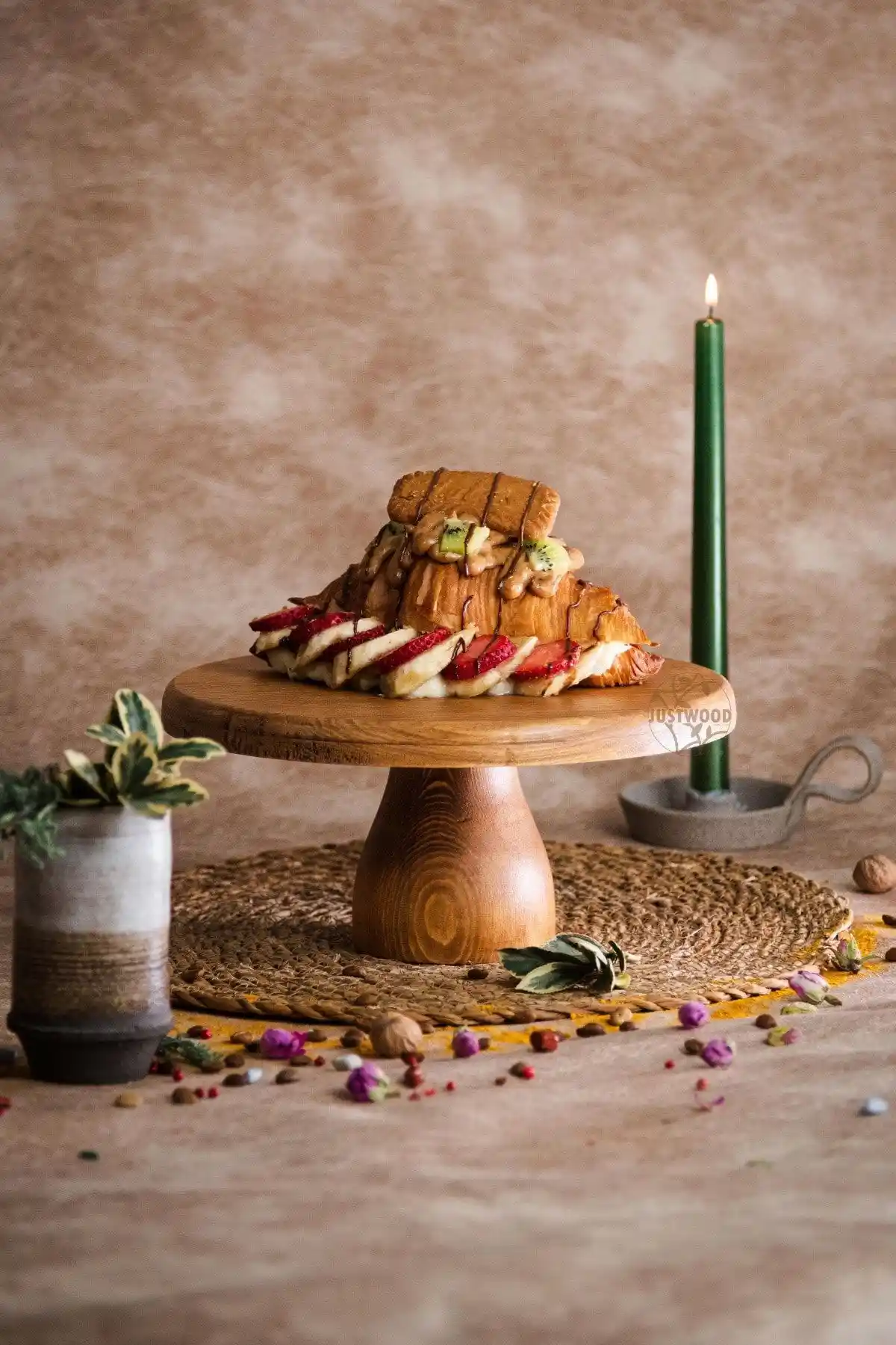 Justwood Lucca 29 cm Ahşap Sunum Tabağı: Doğal ve Şık Mutfak Aksesuarı