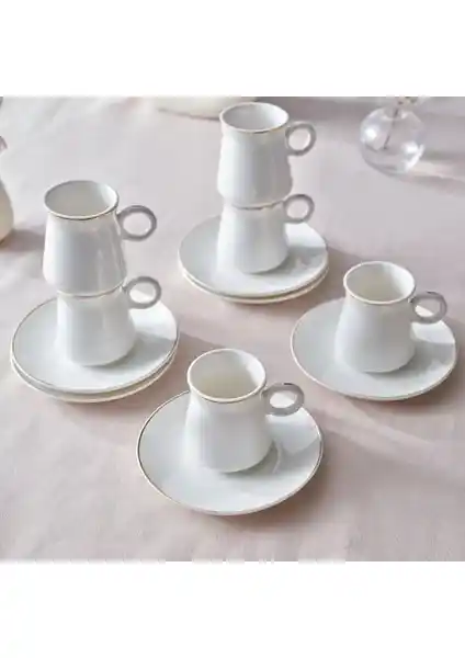 Karaca Wing 6 Kişilik Porselen Kahve Fincanı Takımı Şık ve Dayanıklı Tasarım