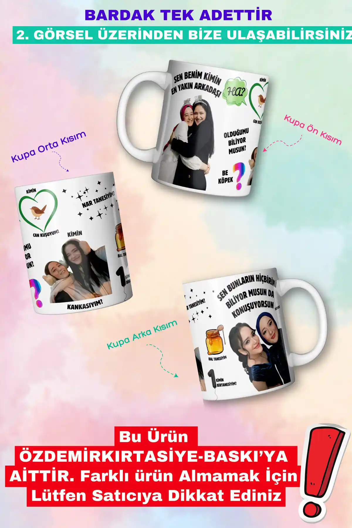 Kişiye Özel Baskılı Kupa - Modern Tasarım ve Yüksek Kalite ile Günlük Kullanım İçin Ideali