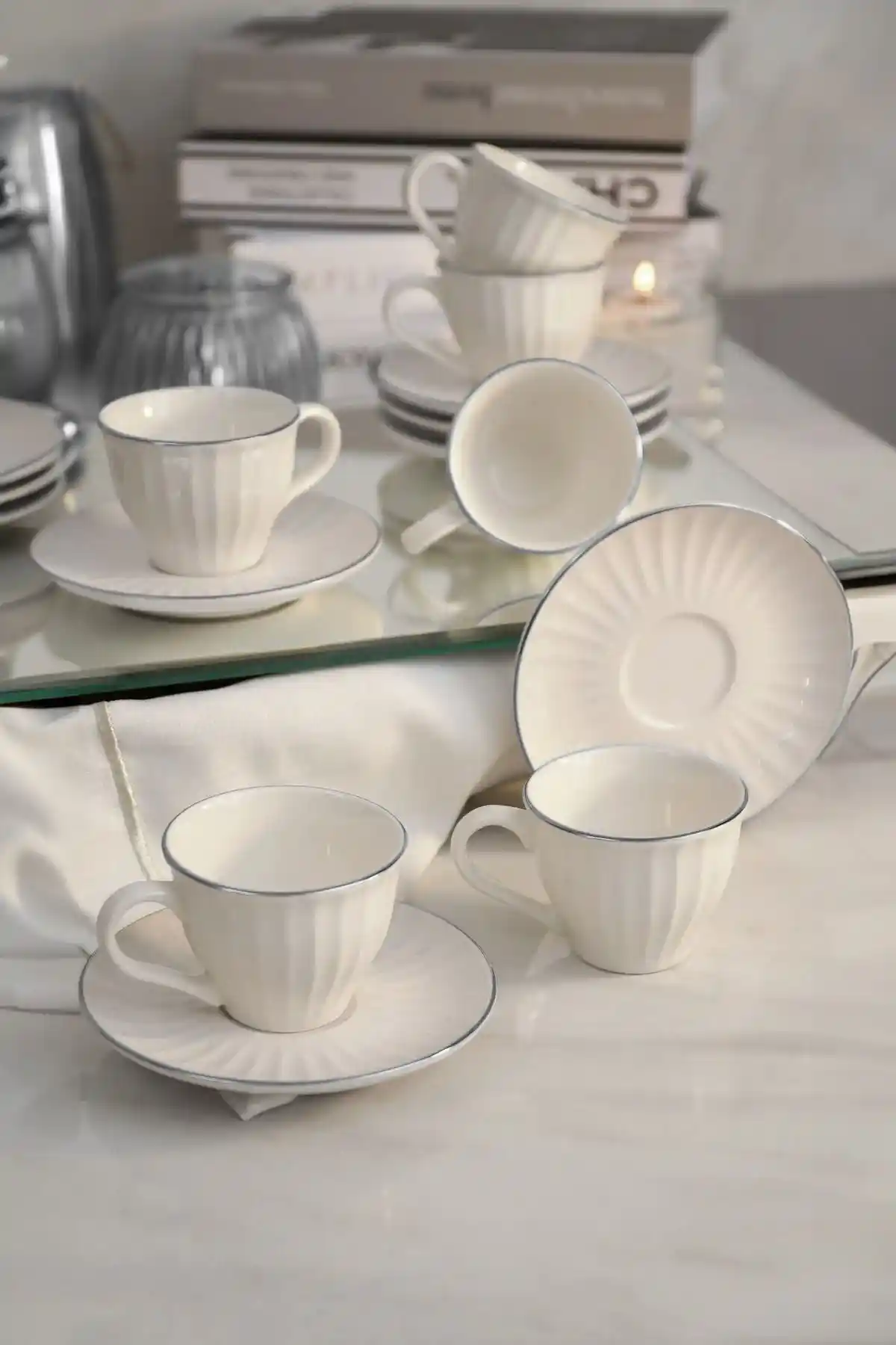 Kitchen Life 12 Parça Kahve Fincan Takımı Modern Tasarım ve Dayanıklılık ile Şıklık Sunar