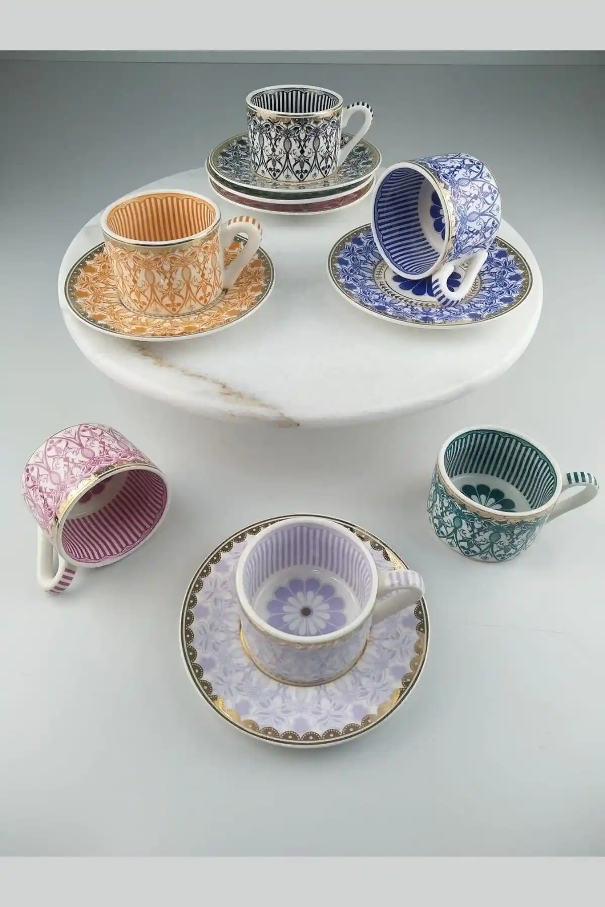 Kosova By Como Bone China 6'lı Kahve Fincan Takımı Zarif ve Dayanıklı Tasarım
