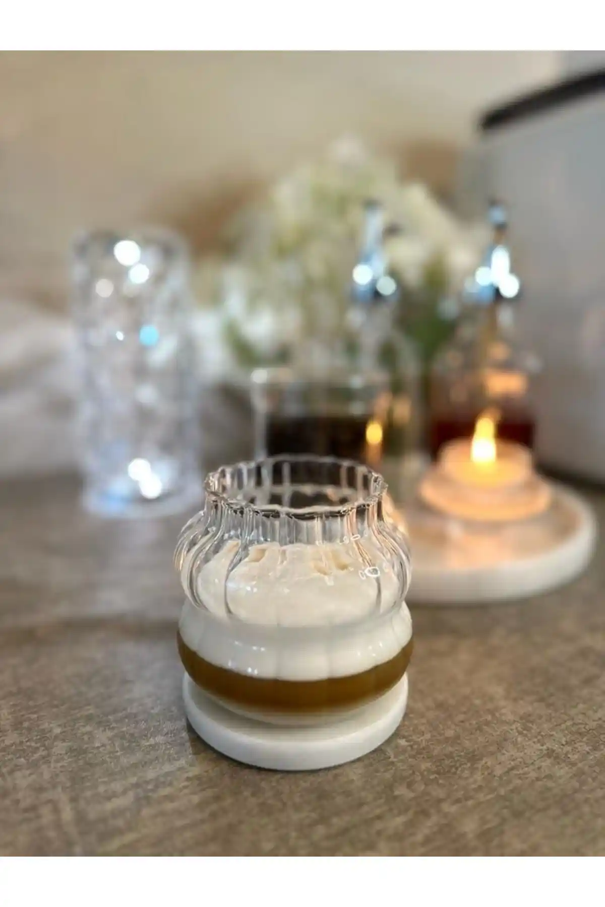 Küçük İskandinav Tarzı Borosilikat Bardak 356 ml, Isıya Dayanıklı ve Şık Tasarım