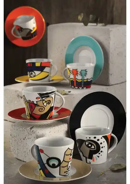 Kütahya Porselen Free Time 12 Parça 6 Kişilik Kahve Takımı Şık ve Dayanıklı Tasarım