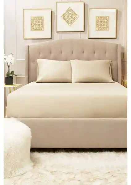 Lady Moda Çift Kişilik %100 Pamuklu Penye Lastikli Çarşaf Yatak Konforunu Artırır