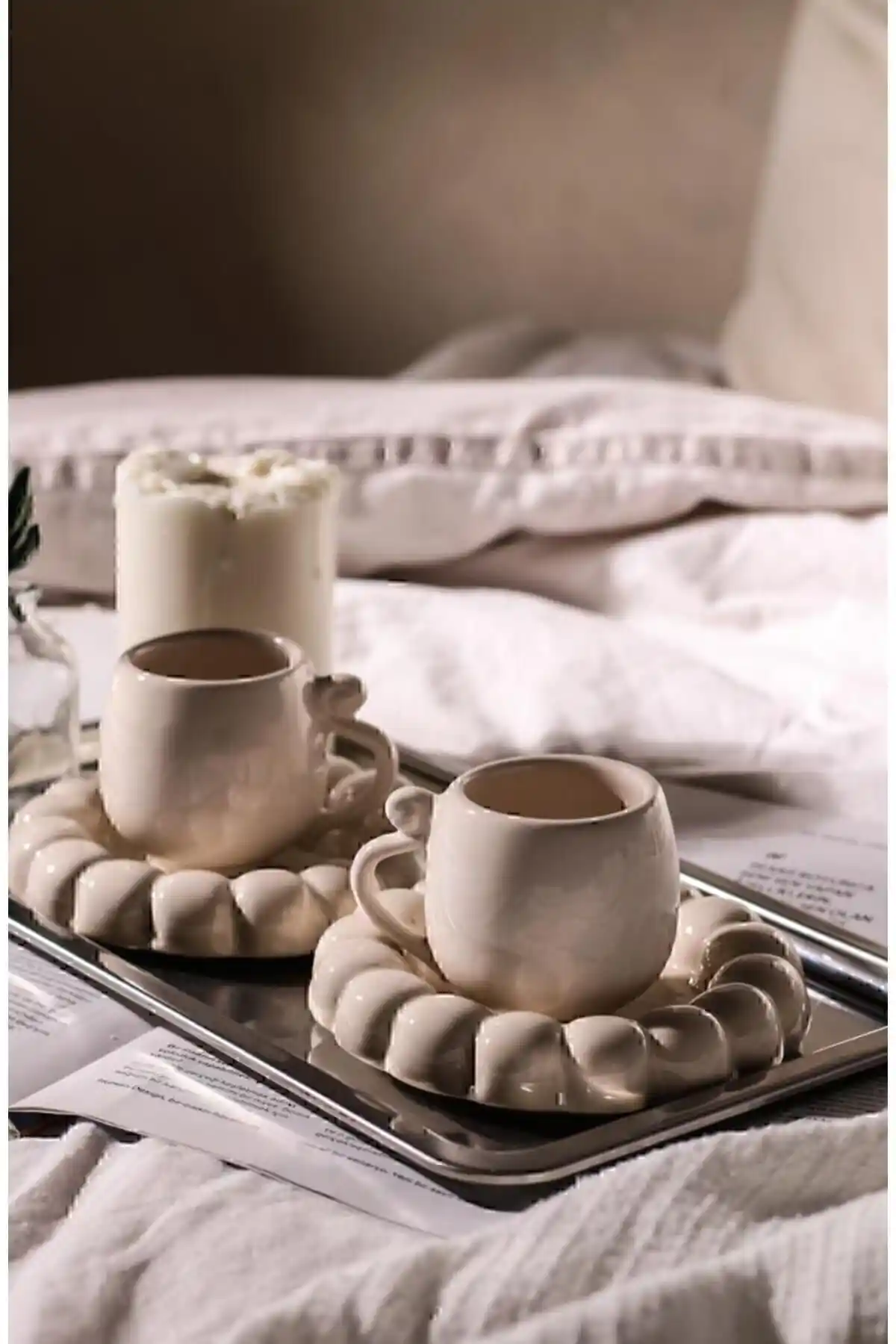 LALEZEN HOME Papatya Model 2'li Fincan Takımı Şıklık ve Fonksiyonellik Sunar