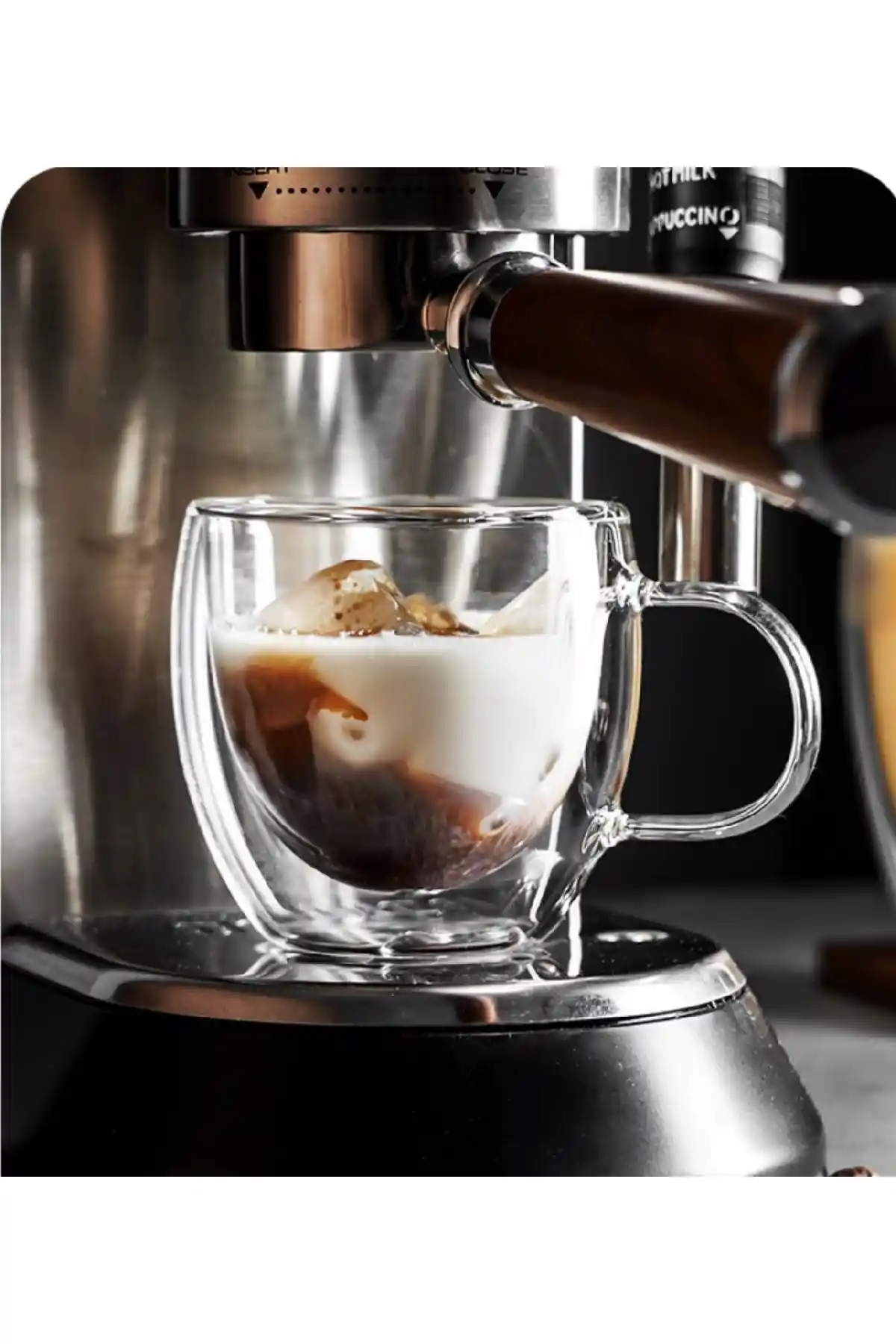 Lilya Home Çift Cidarlı Cam Kupa 250 ml Modern ve Dayanıklı Tasarım