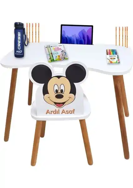 Liva Ahşap Çocuk Aktivite Masa ve Sandalye Takımı Güvenli ve Estetik Tasarımıyla Çocuk Odalarına Uygun