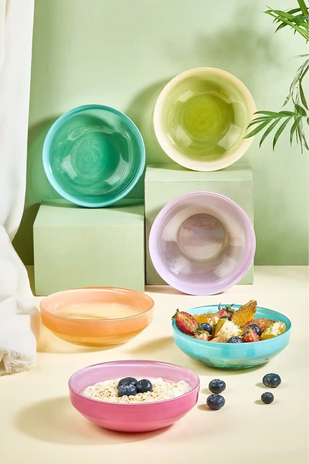 Lora Bianca IP Rainbow 6 Parça Cam Kase Seti Şık ve Fonksiyonel Tasarım