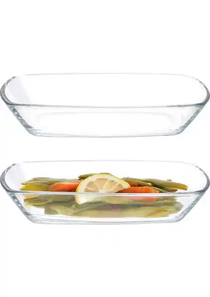 Madame Coco Bellanita 4'lü Cam Servis Tabağı Seti Zarif ve Çok Yönlü Kullanım İçin Uygun