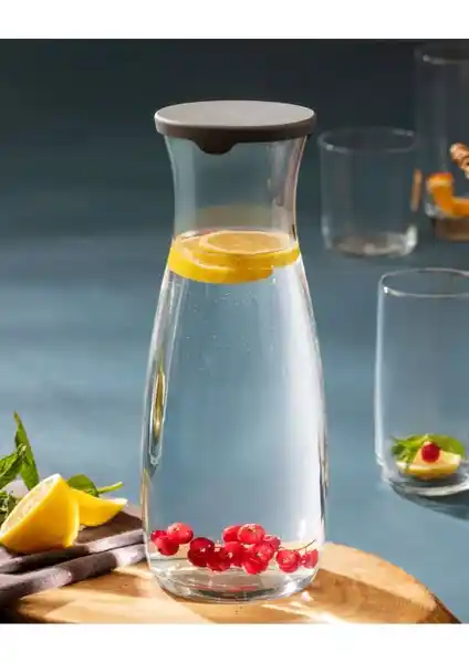 Madame Coco Diamanta Kapaklı Karaf 1200 ml şık ve dayanıklı cam içecek şişesi