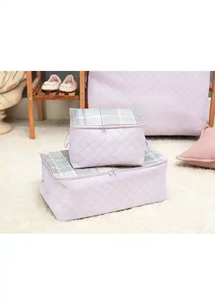 Madame Coco Luisa Kapitoneli Baskılı Hurç Pudra Renkli Şık ve Dayanıklı Depolama Çözümü