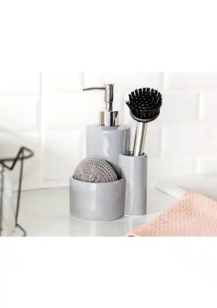 Madame Coco Trayer Fırçalı Sıvı Sabunluk Modern Tasarım ve Dayanıklılık Sunar