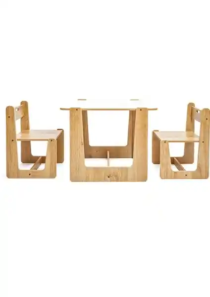 Minera 2-4 Yaş Montessori Çocuk Masası ve Sandalyesi Seti Güvenli ve Dayanıklı Tasarım