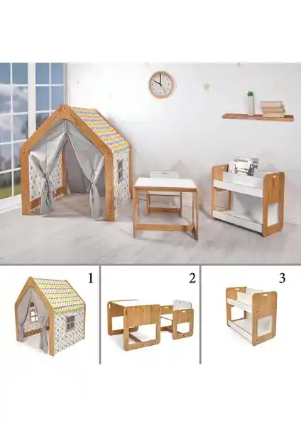 Minera Kumru Çocuk Oyun Seti: Güvenli ve Montessori Uyumlu Mobilya Çözümü