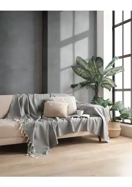 Miracolo Home Pamuklu Dekoratif Koltuk Örtüsü 170x230 cm Şıklık ve Koruma Sağlar