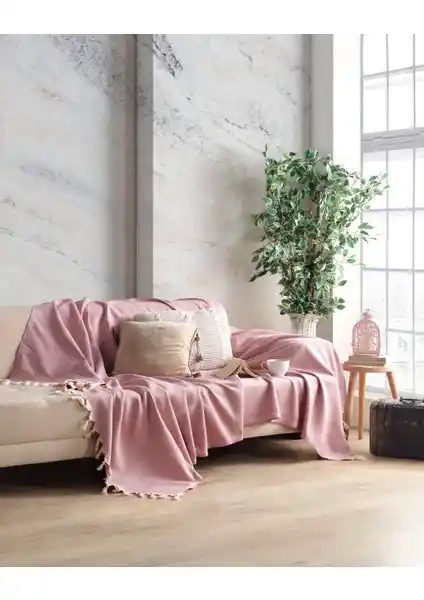 Miracolo Home Pamuklu Dekoratif Koltuk Örtüsü Şık ve Koruyucu Tasarım