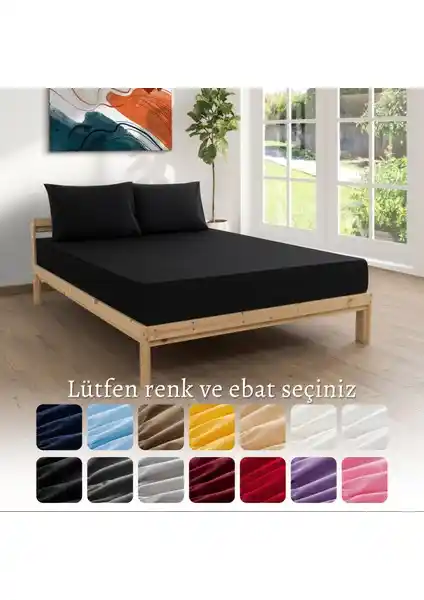 MODELHOME Ranforce Akfil Siyah Lastikli Çarşaf: Dayanıklı ve Şık Yatak Ürünü