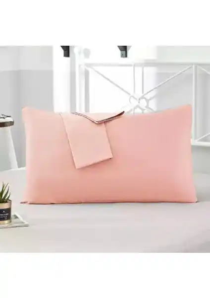 MODELHOME Somon Renkli Pamuklu Yastık Kılıfı: Şıklık ve Dayanıklılık Bir Arada