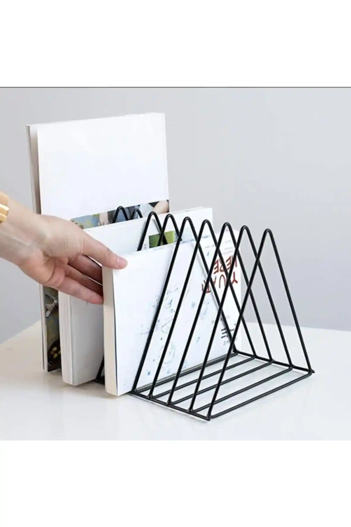 Modern Metal Dergilik ve Plaklık WESS043B: Şık ve Dayanıklı Masa Üstü Düzenleyici