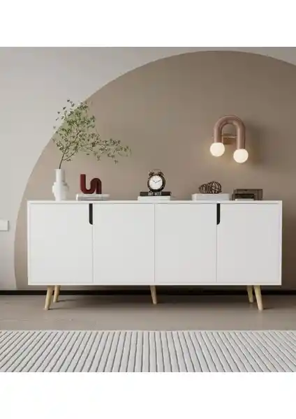 Modern ve Dayanıklı Latina Ahşap Ayaklı Konsol - Şık Tasarım ve Fonksiyonellik