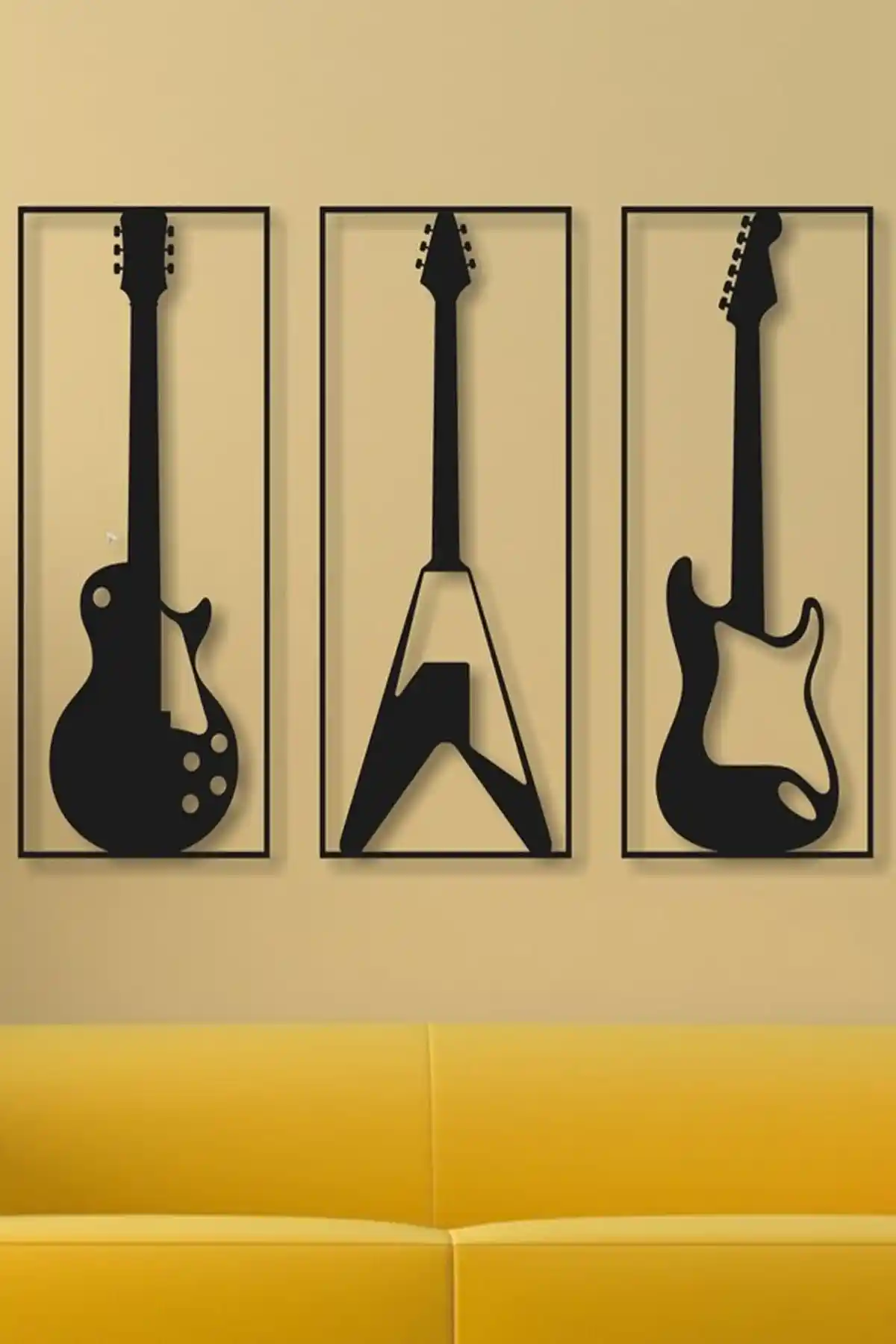 Modern ve Şık Ahşap Duvar Dekoru: Akustik Gitar Temalı Tasarım ve Uygulama İpuçları