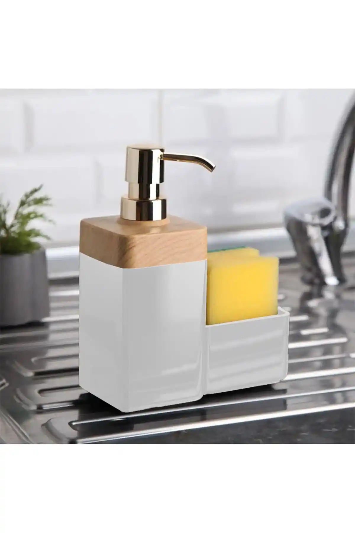 Mutfak Köşesi Beyaz Sıvı Sabunluk Modern ve Kullanışlı Tasarımıyla Dekorasyonunuza Uyum Sağlar