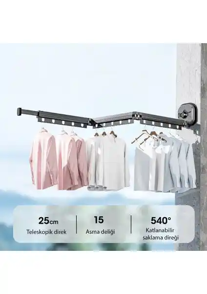 Neutron Katlanabilir Vakumlu Askılık 3'lü: Modern ve Pratik Depolama Çözümü