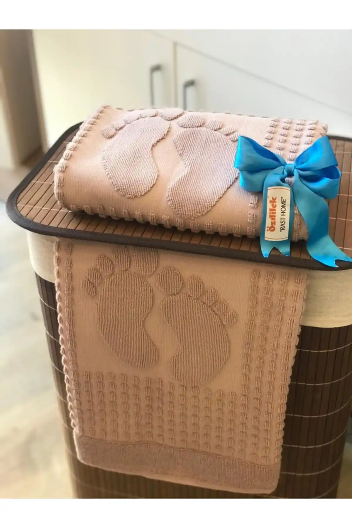 Özdilek 2'li Banyo Ayak Havlusu Gri Modern Tasarım ve Yüksek Kalite