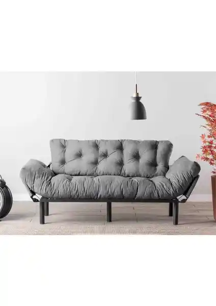 Pafu Nitta Üçlü Yataklı Gri Koltuk: Modern Tasarım ve Fonksiyonellik Bir Arada