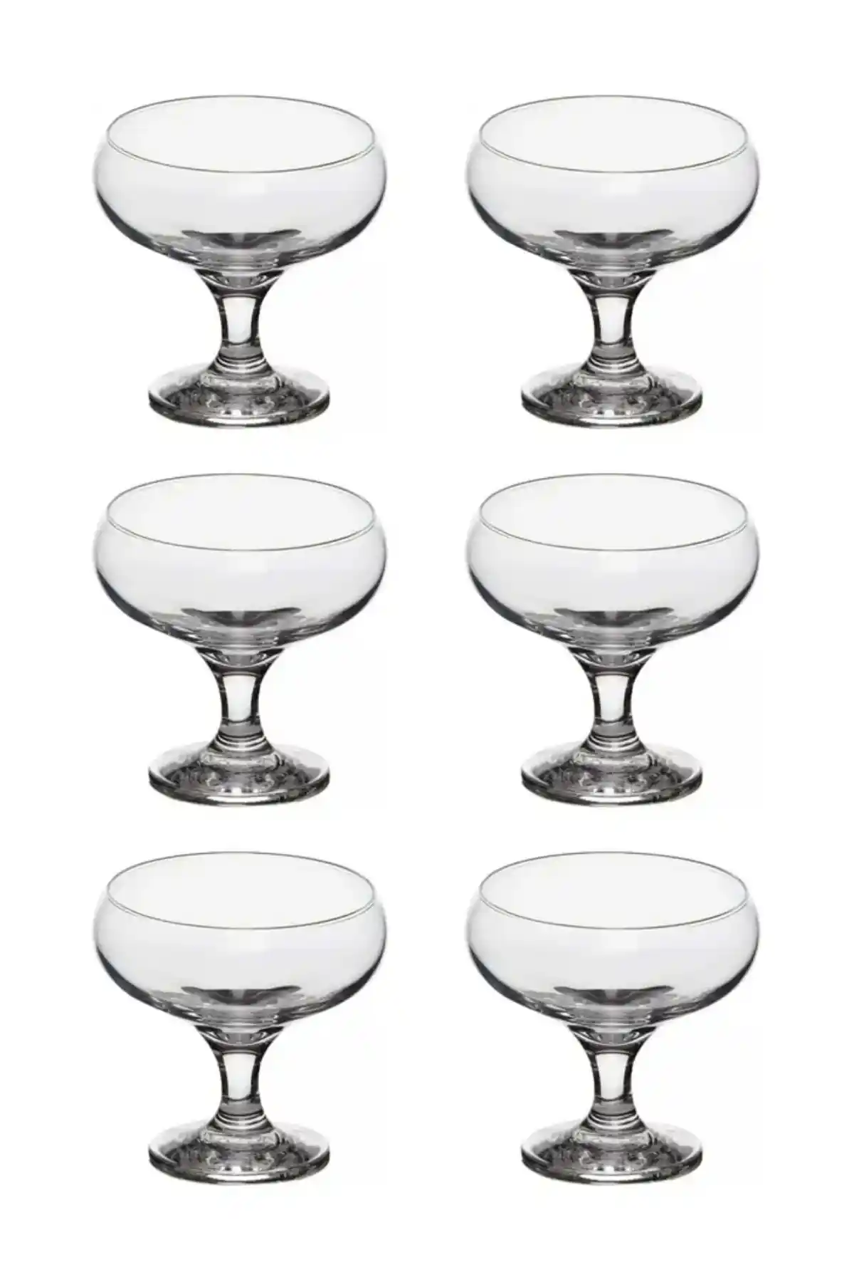 Paşabahçe 6'lı Ice Ville Dondurma Kasesi Seti Modern ve Şık Tasarım