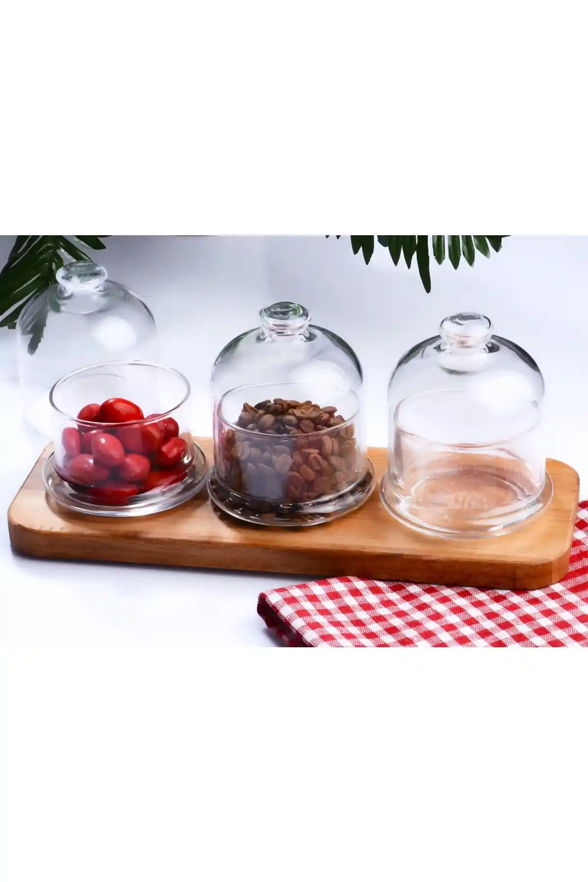 Paşabahçe Reçellik Ahşap Stantlı Kahvaltılık Cam Saklama Kabı - Modern ve Şık Mutfak Aksesuarı