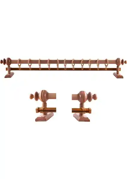 Perdejim Meşe Ahşap Rustik Perde Askısı: Estetik ve Dayanıklı Ev Dekorasyon Aksesuarı