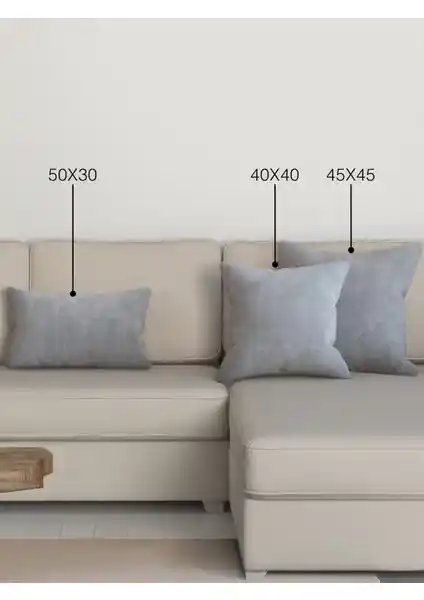 Perle Home Daily Series Açık Gri Kırlent Yastık Kılıfı Modern ve Dayanıklı Tasarım