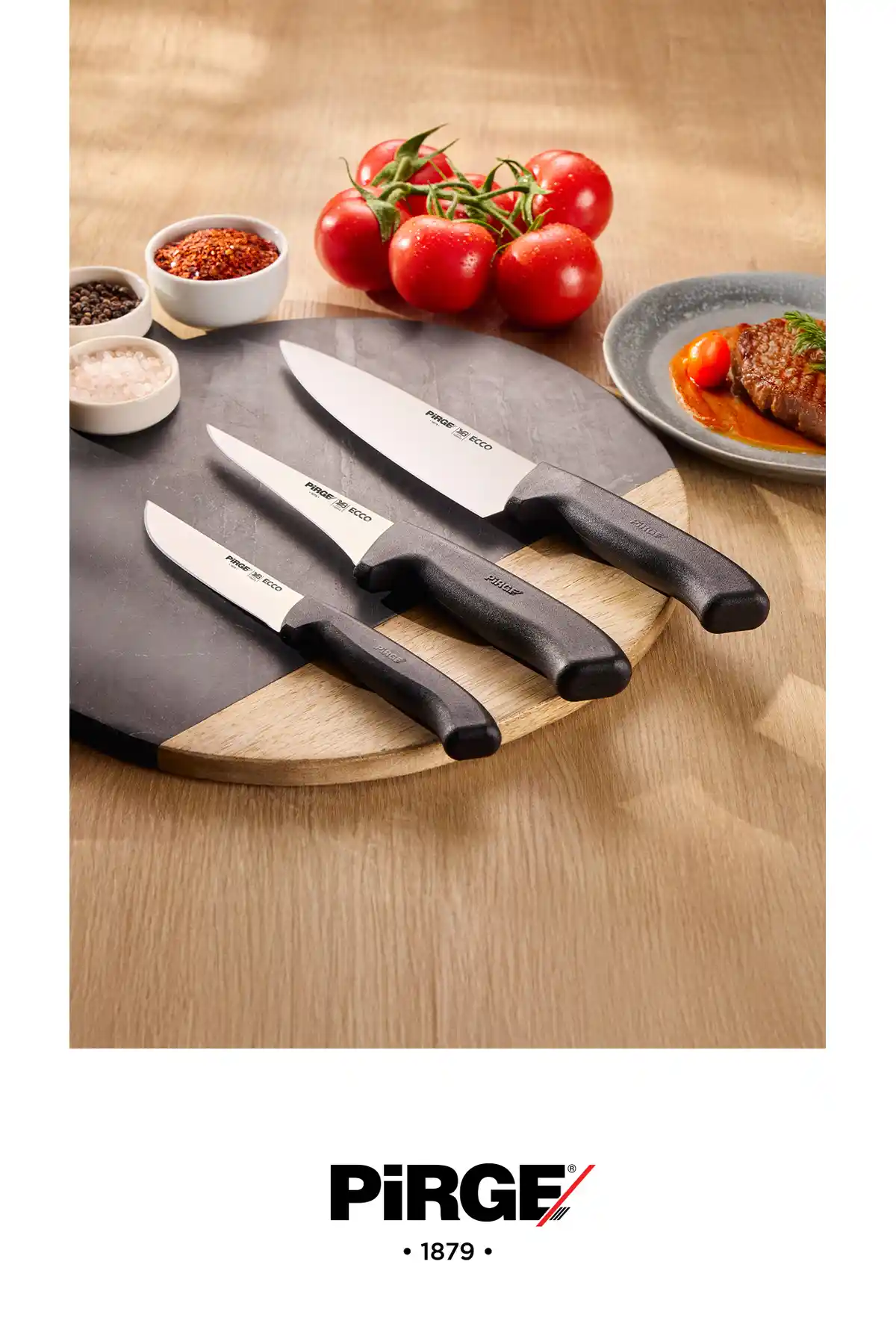 Pirge Ecco Şef Baba Bıçak Seti: Dayanıklı ve Ergonomik Profesyonel Mutfak Bıçakları
