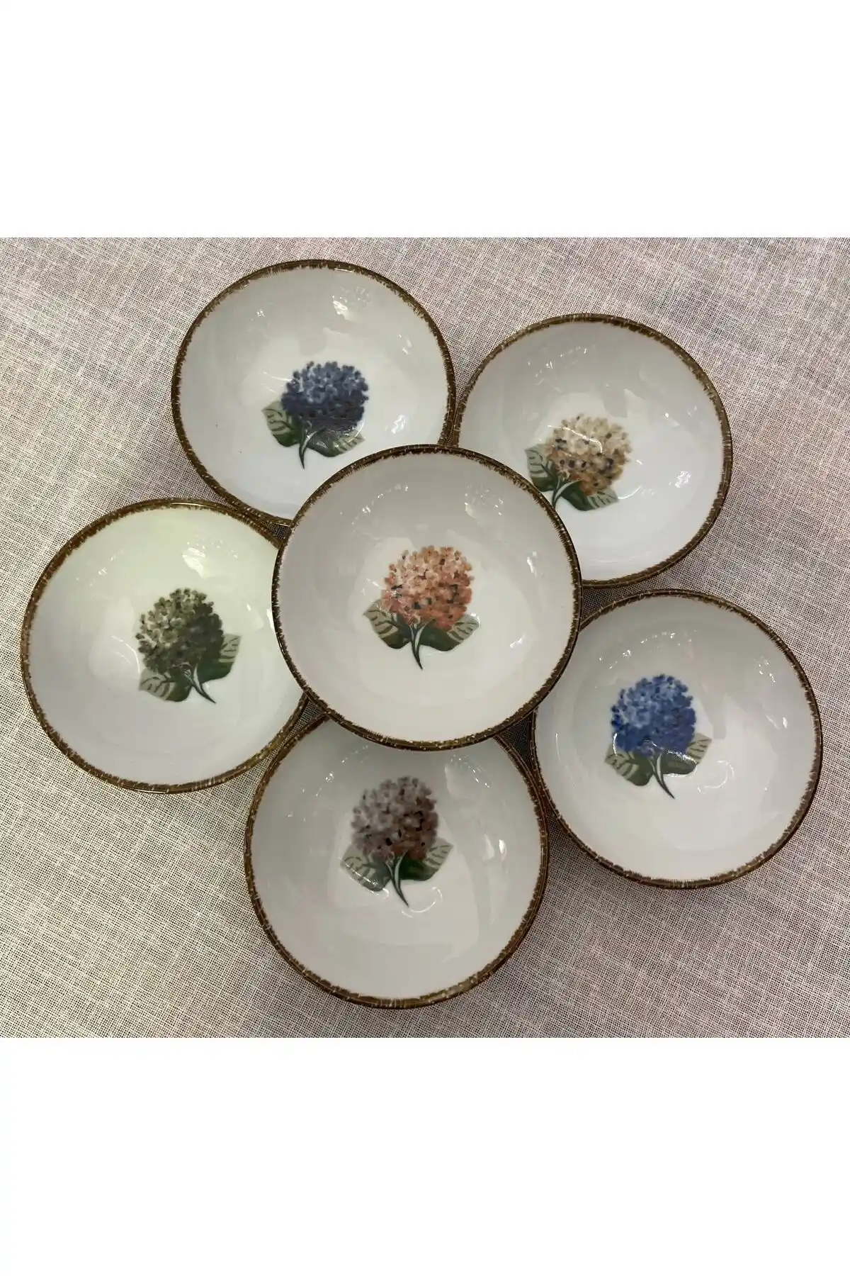 Porland Ortanca 6 Kişilik 10cm Porselen Kase Seti Estetik ve Dayanıklı Tasarım