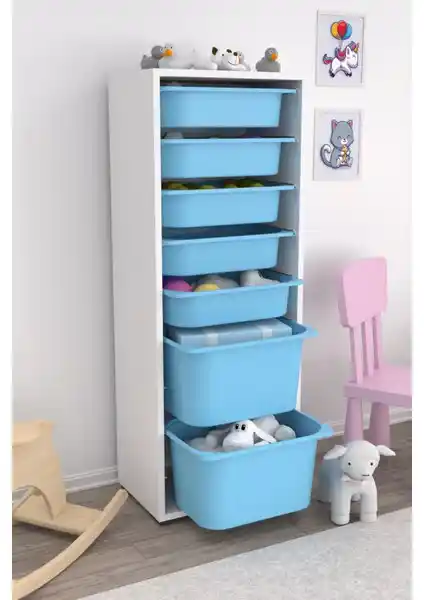 Pratico Zola 7 Sepetli Dolap: Çok Amaçlı ve Dayanıklı Depolama Çözümü