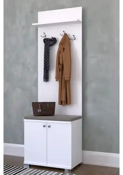 Remaks Yalı Portmanto Beyaz: Sağlıklı ve Modern Giriş Dekorasyonu Çözümü